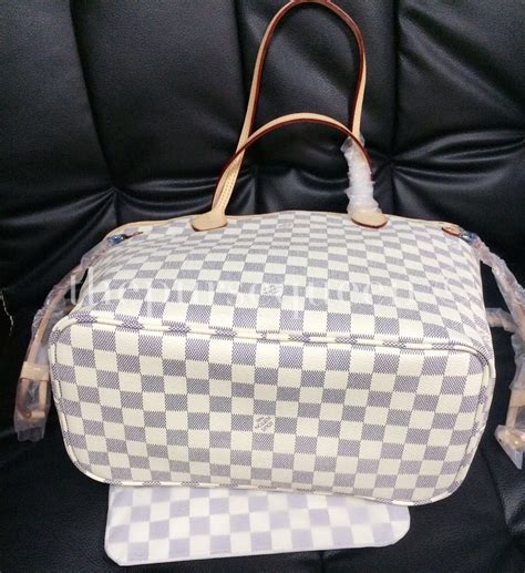 how to spot fake louis vuitton neverfull damier azur|louis vuitton neverfull rose ballerine.